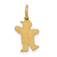 14K Yellow Gold the Kids Mini Boy Kiss Charm view 4