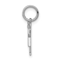 14K White Gold the Kids Mini Girl Love Charm view 2