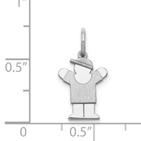 14K White Gold the Kids Mini Boy Love Charm view 3