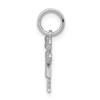 14K White Gold the Kids Mini Girl Hugs Charm view 2