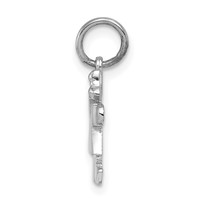 14K White Gold the Kids Mini Girl Kiss Charm view 2