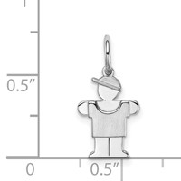 14K White Gold the Kids Mini Boy Hugs Charm view 3