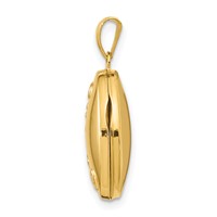 14K Floral 17mm Oval Locket view 2