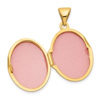 14K Floral 17mm Oval Locket view 4