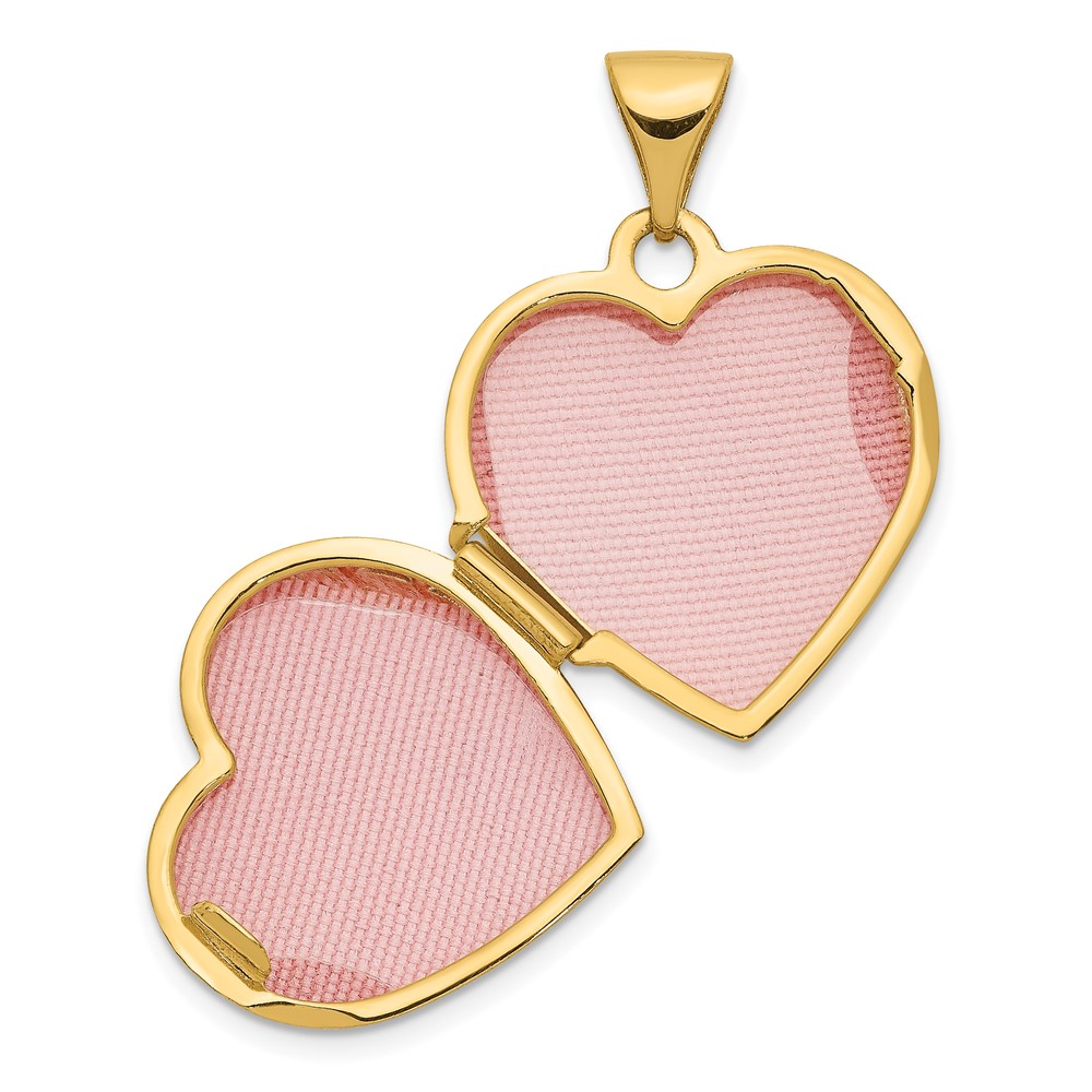 14k Floral 15mm Heart Locket (XL135)