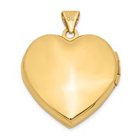 14K with White Rhodium Floral 21mm Heart Locket view 3