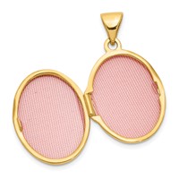 14K Yellow Gold Scalloped Border 17mm Oval Locket view 4