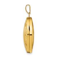 14K Heart Border 21mm Oval Locket view 2