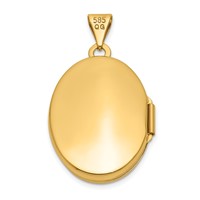 14K Heart Border 21mm Oval Locket view 3