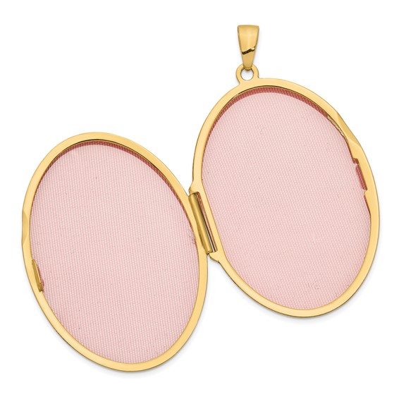 14k Celtic Knot Heart with Poem on Reverse 38mm Oval Locket