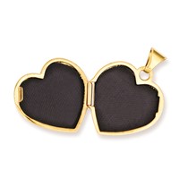 14K Yellow Gold Polished Plain 15mm Heart Locket view 3