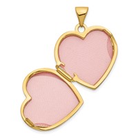 14K with White Rhodium Celtic Knot with Heart of Gold Poem on Reverse 18mm Heart Locket view 4
