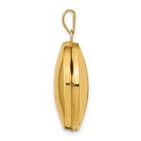 14K Yellow Gold Polished Domed 20mm Round Locket view 2
