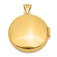 14K Yellow Gold Polished Domed 20mm Round Locket view 3