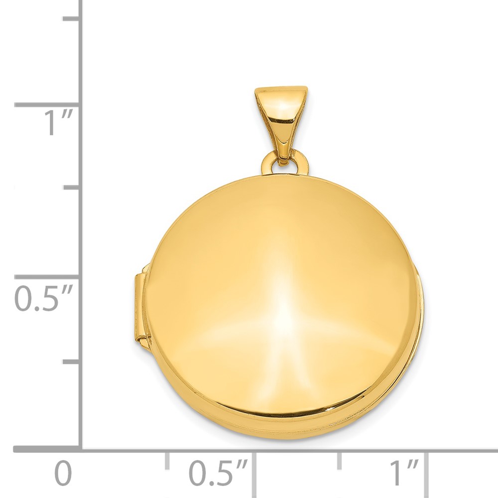 14k Polished Domed 20mm Round Locket (XL562)