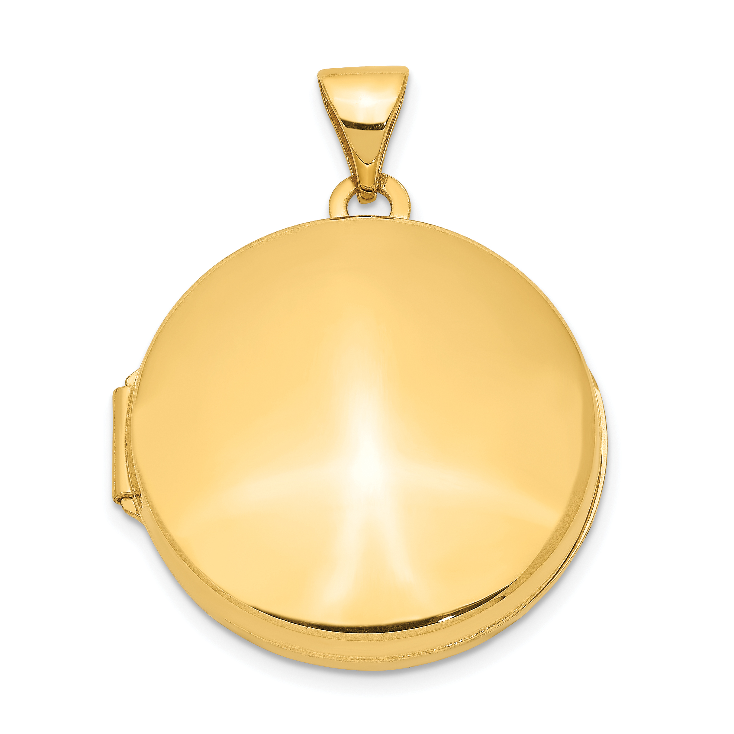 14k Polished Domed 20mm Round Locket (XL562)