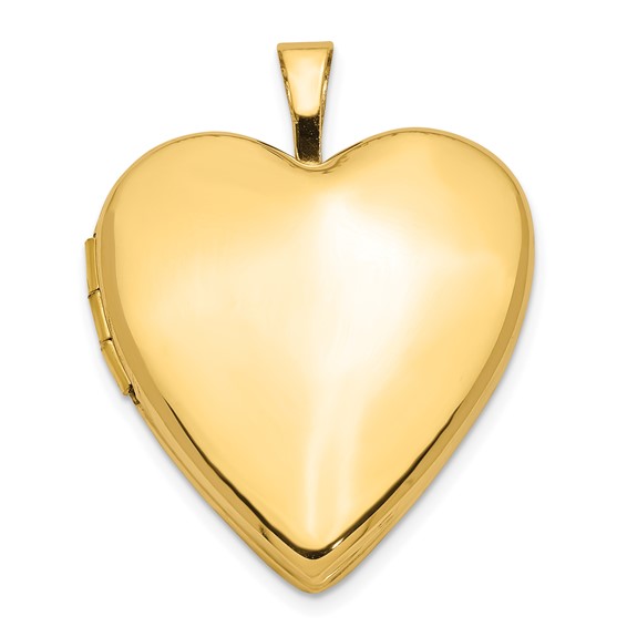 Gold Polished Heart Lockets