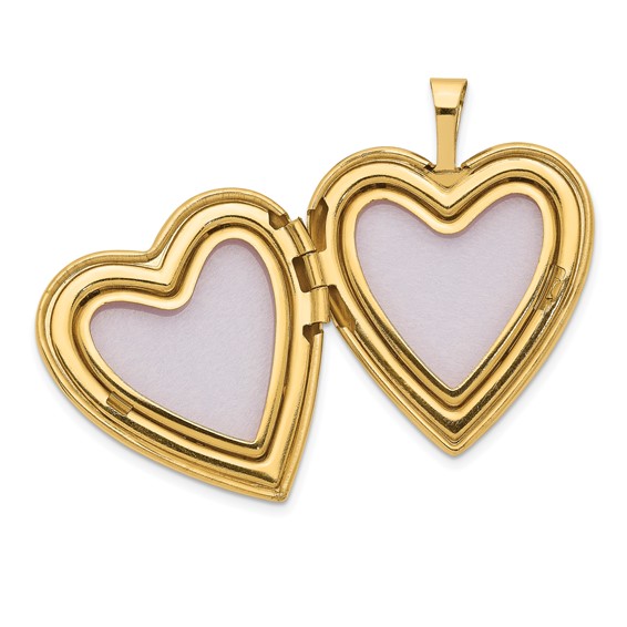 Gold Polished Heart Lockets
