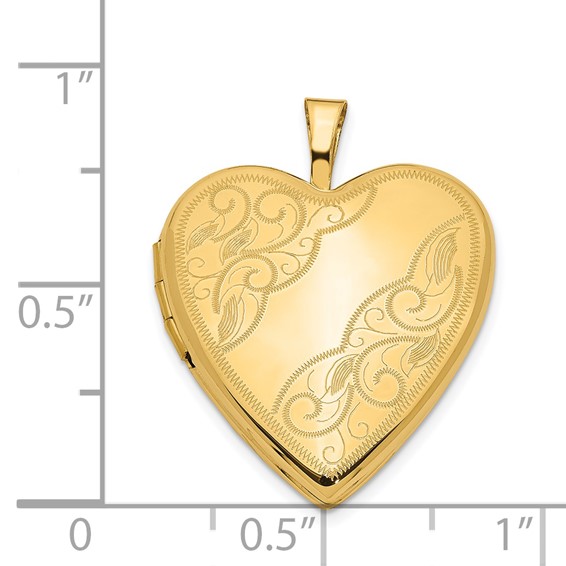 Gold Polished Heart Lockets