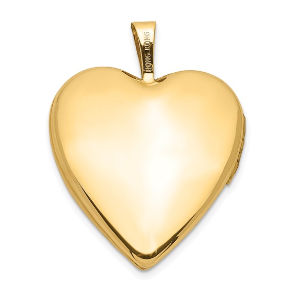 Gold Polished Heart Lockets