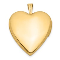 14K Yellow Gold Pink and Green Enamel Rose I Love You Script 20mm Heart Locket view 3