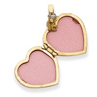 14K 15mm Yellow Gold Heart Happy 16th Birthday with CZ Locket view 2