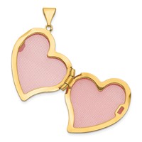 14K Yellow Gold Fancy 20mm Heart Locket view 4
