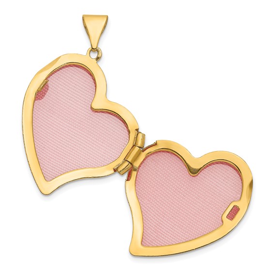 14k Fancy 20mm Heart Locket