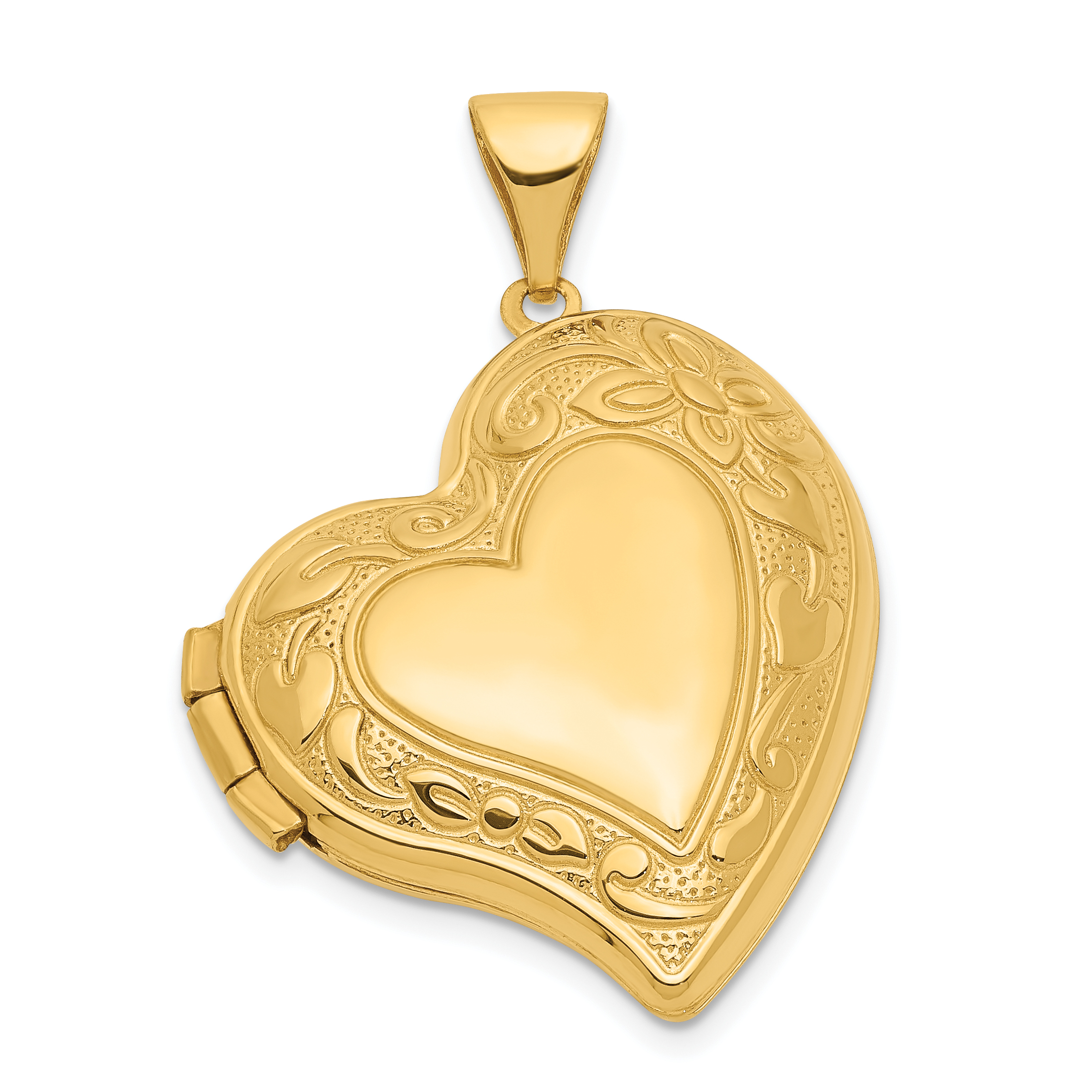 14k Fancy 20mm Heart Locket (XL628)