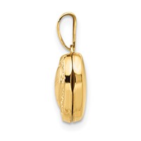 14K Scroll Border 10mm Heart Locket view 2