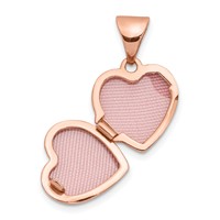14K Rose Gold Scroll Border 10mm Heart Locket view 4