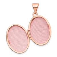 14K Rose Gold Diamond Star 17mm Oval Locket view 4
