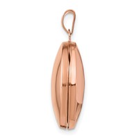 14K Rose Gold Polished Domed 20mm Round Locket view 2
