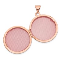 14K Rose Gold Polished Domed 20mm Round Locket view 4