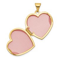 14K Two-Tone Polished Butterfly 18mm Heart Locket view 4