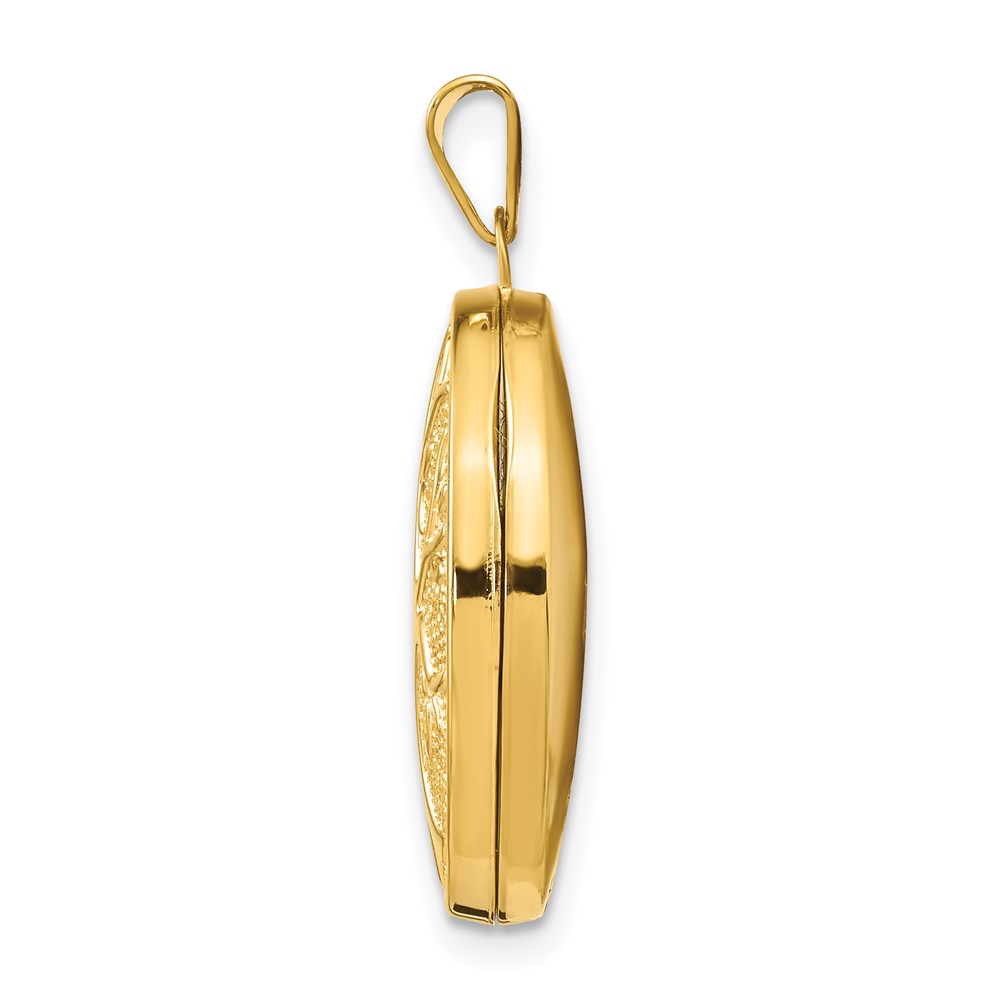 14k Tree 21x16mm Oval Locket (XL698)