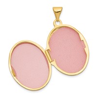 14K Yellow Gold Tree 21x 16mm Oval Locket view 4