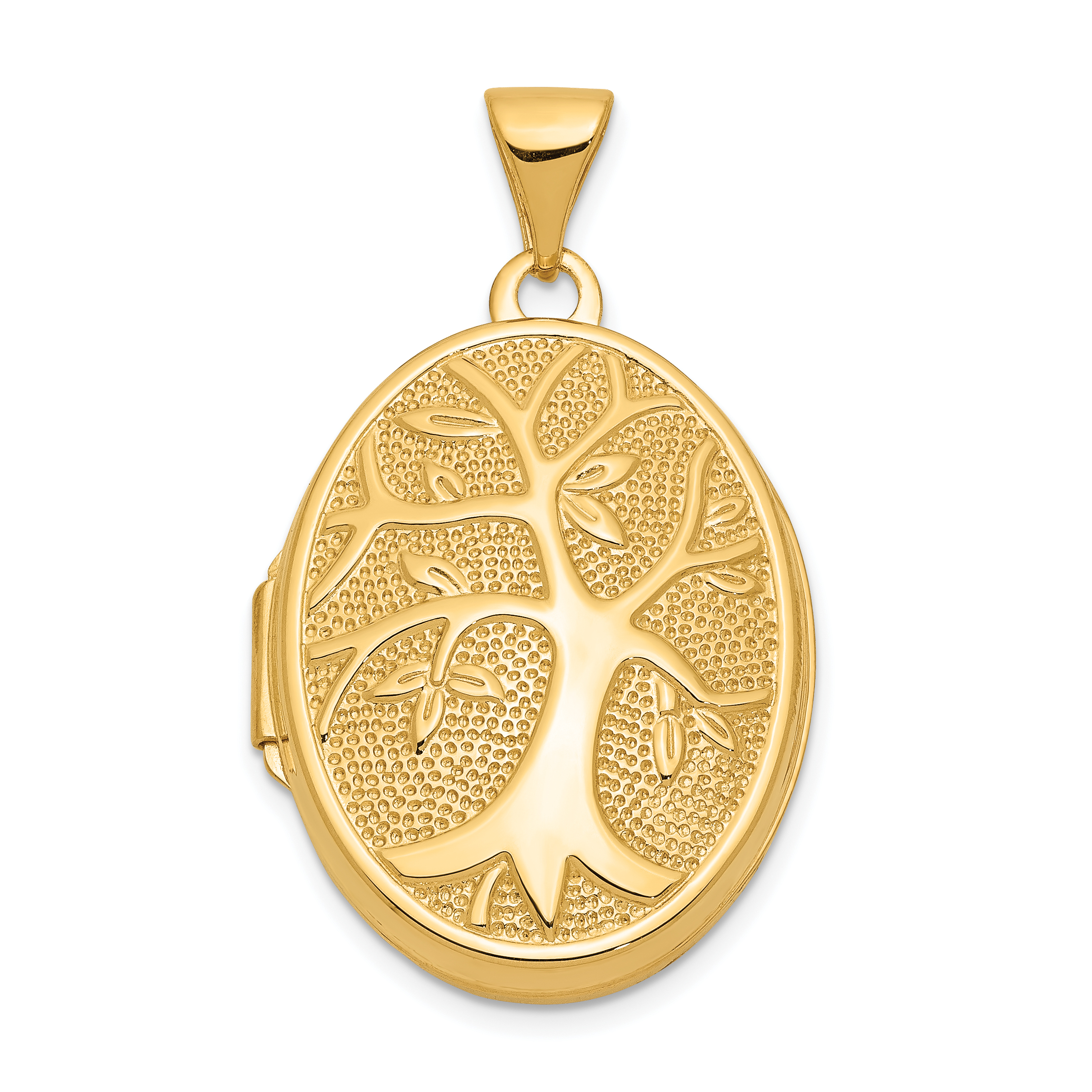 14k Tree 21x16mm Oval Locket (XL698)