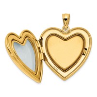 14K Yellow Gold Diamond Star Ash Holder 24mm Heart Locket view 4