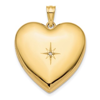 14k Diamond Star Ash Holder 24mm Heart Locket