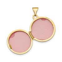 14K Polished Domed 16mm Round Locket view 2