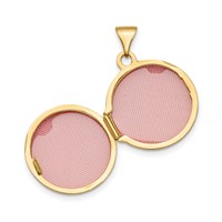 14K Polished Domed 16mm Round Locket view 4