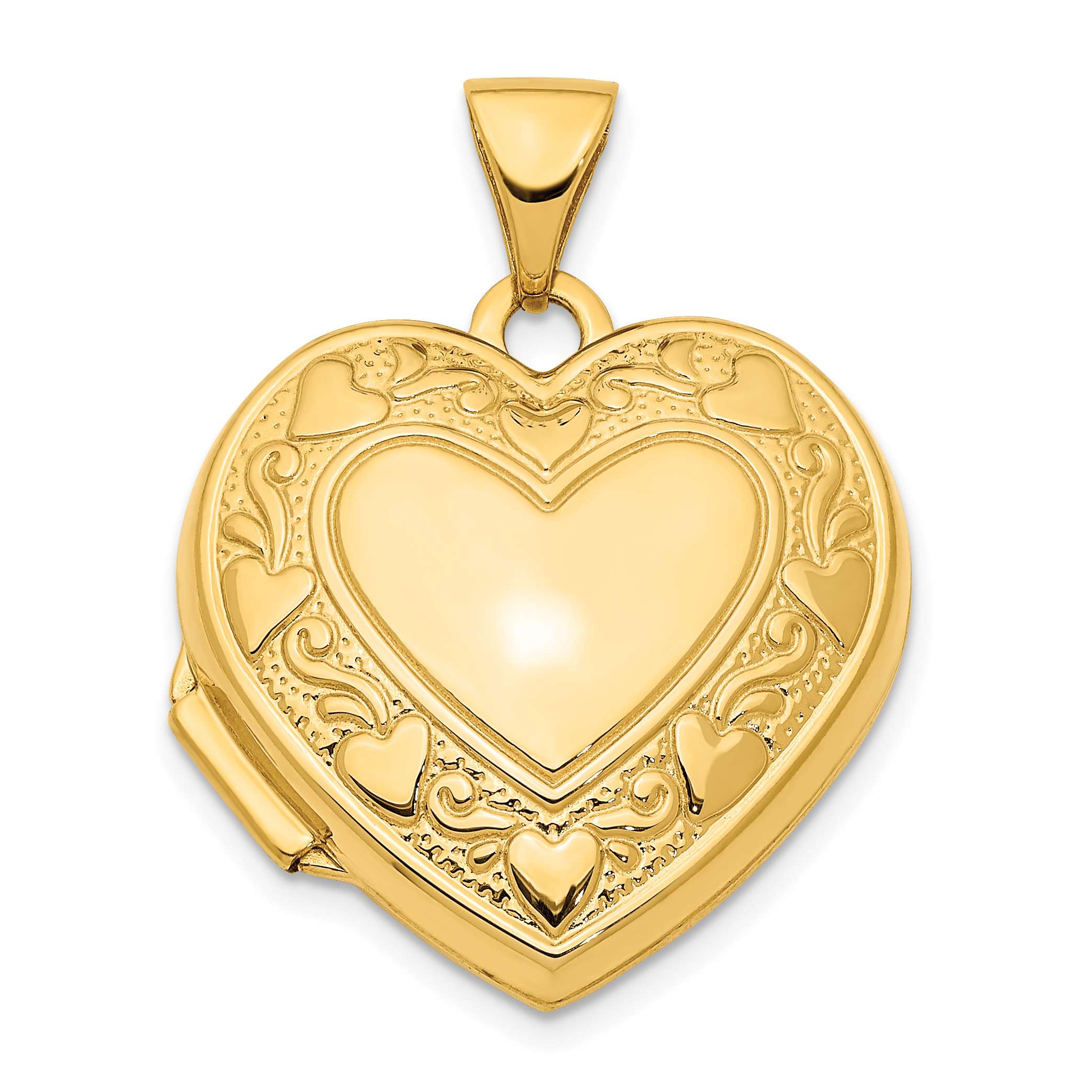 14K Heart Border 19mm Heart Locket (XL746)