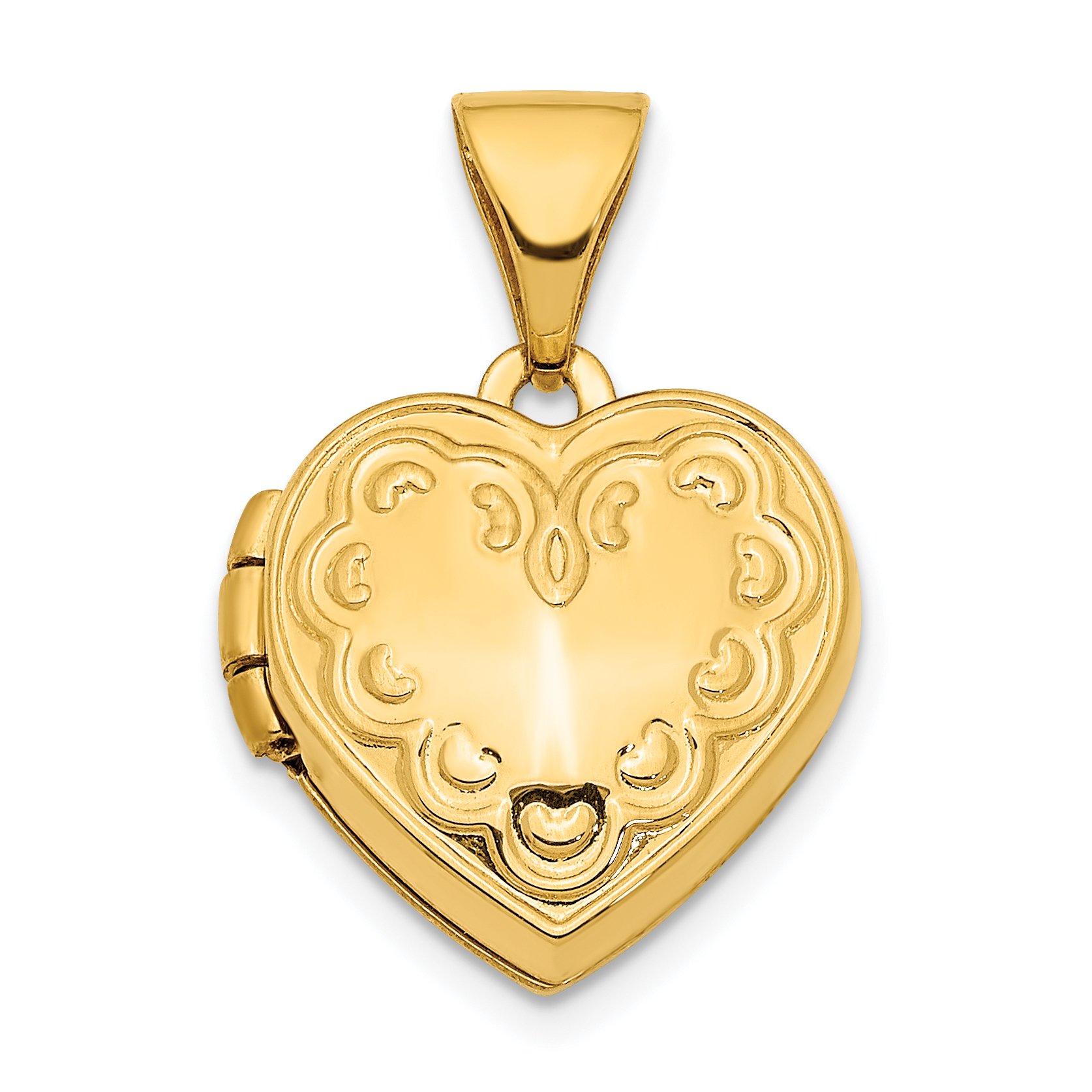 14K Heart Border 13mm Heart Locket (XL759)