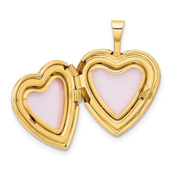 Gold Polished Heart Lockets