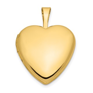 Gold Polished Heart Lockets