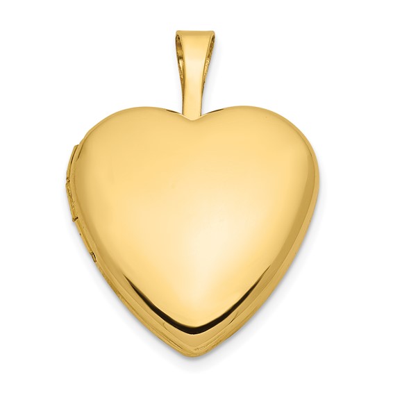 Gold Polished Heart Lockets