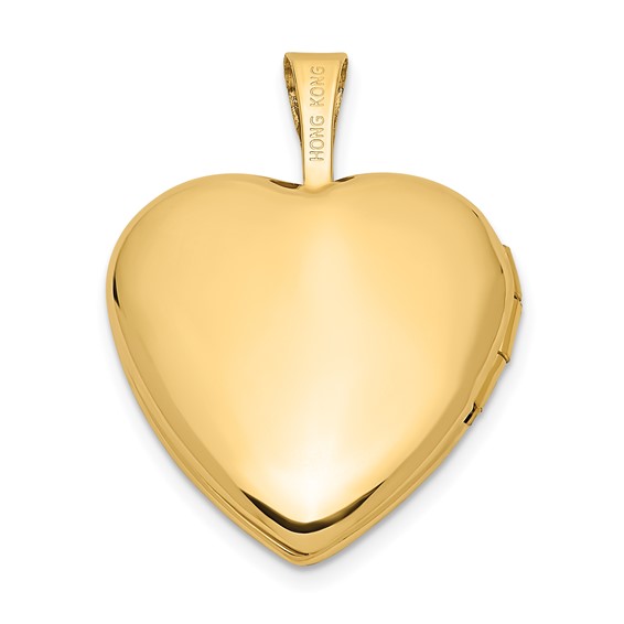 Gold Polished Heart Lockets