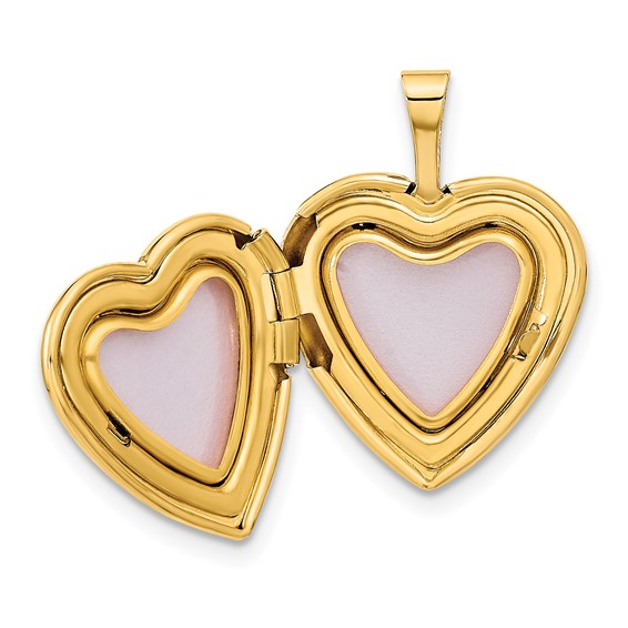Gold Polished Heart Lockets