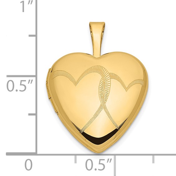 Gold Polished Heart Lockets